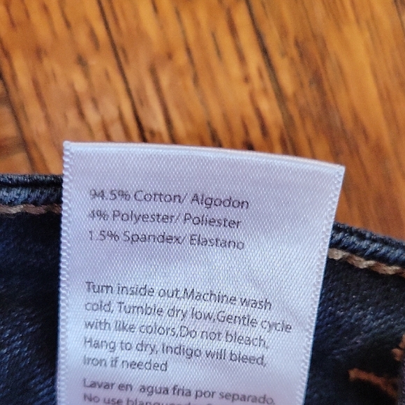 Risen ASYMMETRICAL Straight Leg Dark Blur Demin Jeans Size 1XL - Picture 4 of 12